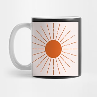 Orange sun - monochromatic pattern for sophisticated vibes Mug